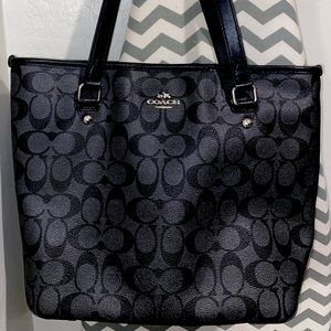 Black & Grey Coach Tote Bag